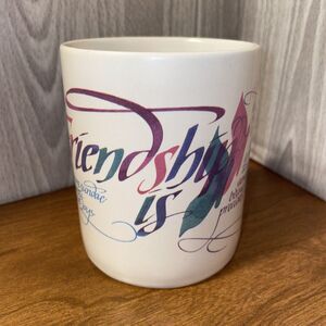 1989 Celebration Greetings Mug “Friendship Is” Inspirational Ellen M. Cuomo